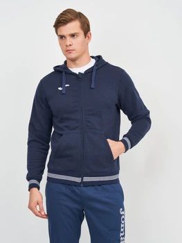 Толстовка на молнии мужская Joma Campus Iii 101590.331 S Темно-синяя с принтом (8424309044503)