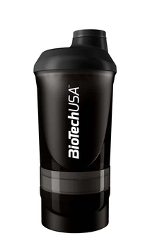 Шейкер BioTeсh Wave+Shaker 600 мл + 2 контейнера Черный
