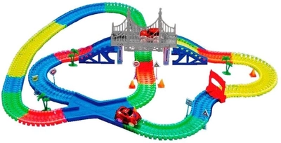 Детская игрушечная дорога Supretto Magic Tracks 360 деталей + 2 машинки Mega Set (5486-0001)