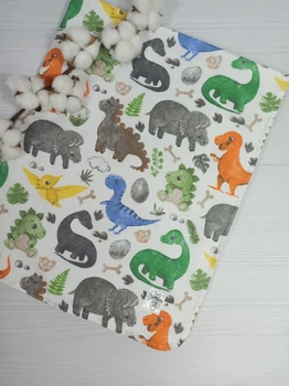 Непромокаемая пеленка многоразовая 80×100 для новорожденных a.l.babybox Дино Разноцветный