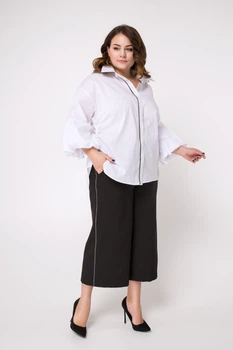 Рубашка "Ксения" (белый) 56 (XXXXL)