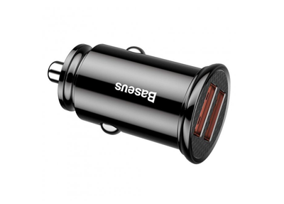 Автомобільний зарядний пристрій Baseus Circular Plastic А + А 30 W Black (CCALL-YD01)