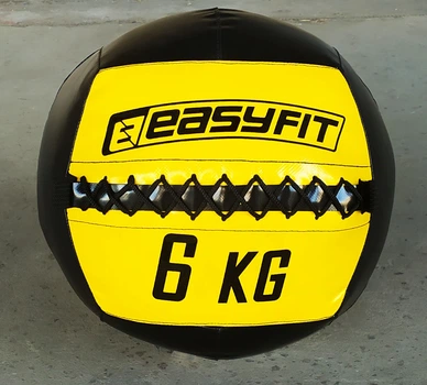 Медбол EasyFit 6 кг (WALL BALL) медицинский мяч-слэмбол для кросфита и фитнеса желтый (EFWB3Y)