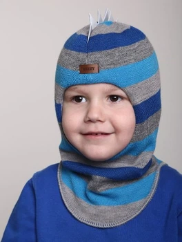 Зимова шапка шолом Beezy для хлопчиків Діно 1615-58-23 р. 2 (50-53 см)