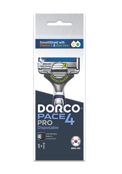 Dorco Бритва PACE4 PRO одноразова для чоловіків 4 леза 1 шт (8801038598338)