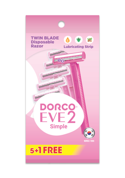Dorco Бритва EVE 2 одноразова для жінок з 2 лезами 6 шт (8801038599847)