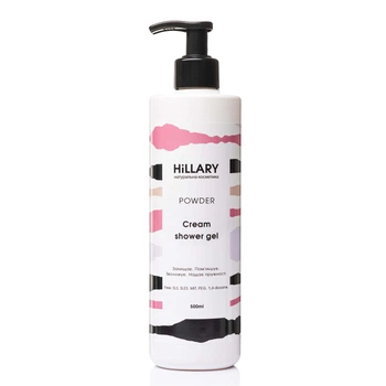 Крем-гель для душа Hillary Powder Cream Shower Gel натуральный 500 мл HI-01-080