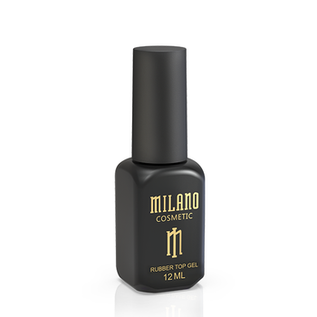 Каучуковое верхнее покрытие (топ/финиш) для гель-лака маникюра Milano Rubber Top 12 мл