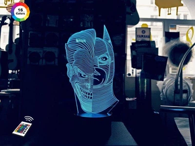 Нічник-світильник 3D "Джокер/Бетмен" 3DTOYSLAMP 25х13 см 000262137