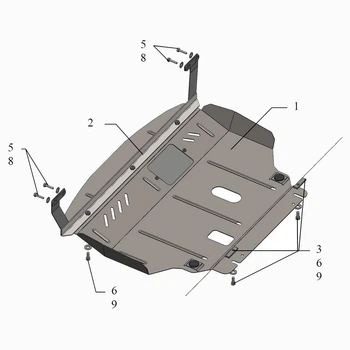 Kolchuga Защита двигателя, КПП и радиатора на Ford B-Max '12- (ZiPoFlex-оцинковка) [2.0268.00]