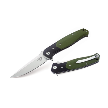 Кишеньковий туристичний складаний ніж Bestech Knife Swordfish black and green BG03A