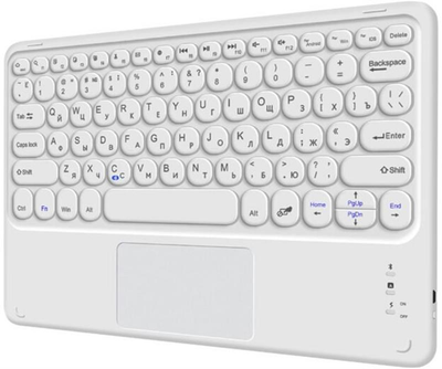 Клавиатура AirOn Easy Tap 2 White с тачпадом и LED для Smart TV и планшета (4822352781089)