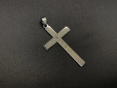 Подвеска-заготовка из нержавеющей стали Крест 5,5х3,2 см (Y-092)
