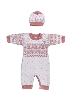 Комплект шапка комбинезон Mari-Knit 0840 р44 68см пудра 49365