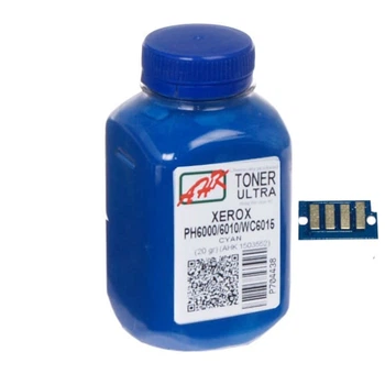 Тонер и Чип для Xerox Cyan (106R01631) АНК Cyan 20г 1500256