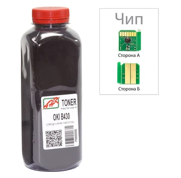 Тонер и Чип для OKI B430 АНК Black 240г 1401338