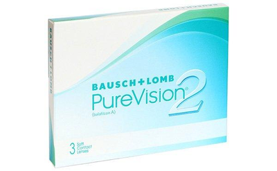 Контактні Лінзи Purevision 2 (3 шт Упаковка) (+6.0...-12.0) 1 місяць +2.5