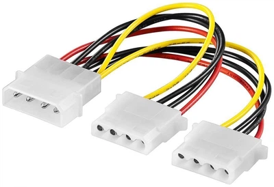 Кабель живлення внутрішній Goobay MoleX 1x2 M/F (Splitter) 0.15m 4pin Y-form(75.05.0684)