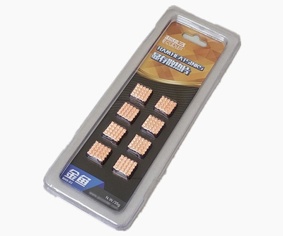 Теплоотводный мідний радіатор PcCooler 13 мм х 12 мм х 5 мм блістер 8 шт RHS03