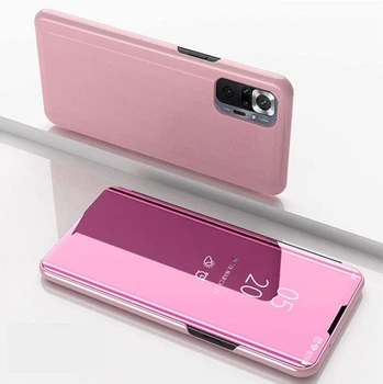 Чехол-книжка Mirror для Xiaomi Redmi Note 10 Pro Зеркальная Розовый