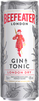 Напій слабоалкогольний Beefeater Gin & Tonic London Dry 4.9% 0.25 л (5000299618431)