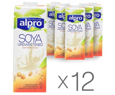 Напиток соевый натуральный Alpro без сахара 1000мл 12 шт./упаковка