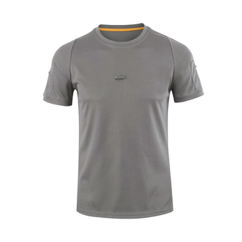 Тактична футболка-поло Lesko A825 Gray розмір M з коротким рукавом для чоловіків (K/OPT2-4852-15844)