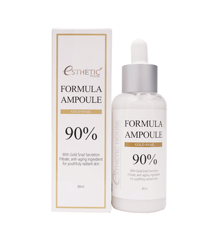 Сироватка для омолоджування для обличчя з муцином і золотом Esthetic House Formula Ampoule Gold Snail 90% 80 мл
