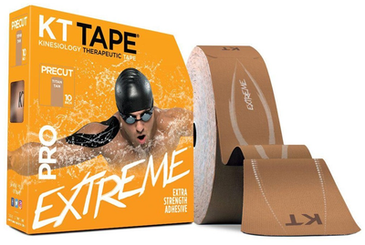 Кинезио тейп KT TAPE PRO EXTREME SYNTHETIC PRECUT 5смх38м бежевый