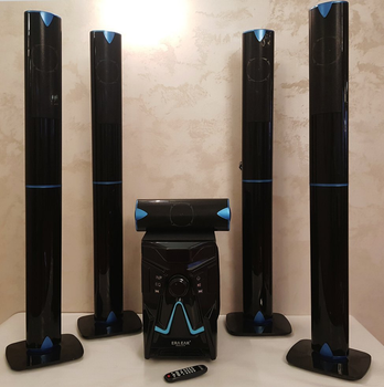 Акустическая система с сателитами Музыкалный центр с Bluetooth 5 колонок и сабвуфер ERAEAR E V5 5.1 70W+5x10W