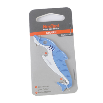 Мини-Мультитул NexTool EDC box cutter Shark KT5521Blue, компактный, стильный, для ключей, 10 г