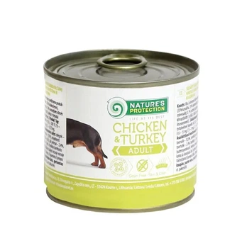 Влажный корм Nature’s Protection для взрослых собак с курицей и индейкой Adult Chicken&Turkey (KIK24522) 200 г