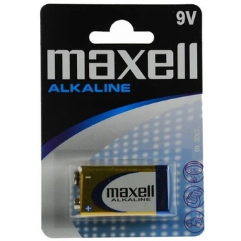 Батарейка лужна Maxell Alkaline, 6LF22 (крона) 9V, блістер 1шт