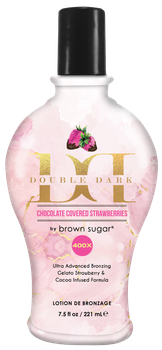 Крем для загара в солярии COVERED STRAWBERRIES 400X с ультра темными бронзантами Double Dark Black Chocolate
