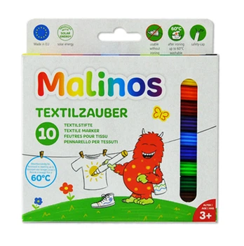 Фломастери для тканини Malinos Малінос Textil 10 шт (MA-300010)