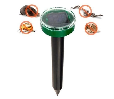 Ультразвуковой и электромагнитный отпугиватель грызунов кротов и насекомых SRR Garden Pro EL-1087 аккумуляторный на солнечной батарее