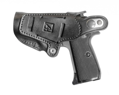 Поясная внутрибрючная кожаная кобура A-LINE для пистолетов малых габаритов черная (К9)