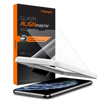 Защитное стекло Spigen для iPhone 11 Pro (Без рамки для поклейки) Max Align Master (1 шт) (AGL00097)