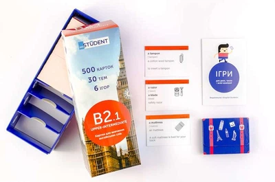 Настольная игра English Student Карточки для изучения английского языка English Student Upper-Intermediate B2.1 (укр.) (39122608)