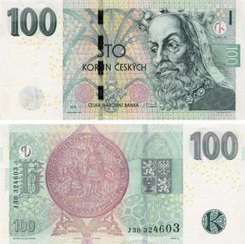 Банкнота Чехія 100 крон 2018 UNC (Pnew) Карл IV