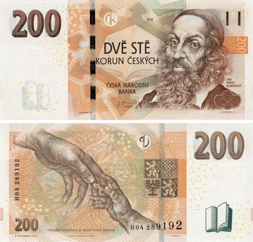 Банкнота Чехія 200 крон 2018 UNC (P19)
