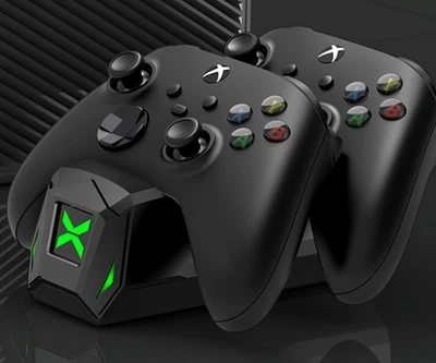 Док-станция BEBONCOOL + 2 аккумулятора 2555 mAh для геймпадов Xbox One (S/X) / Elite / Series (S/X) Black