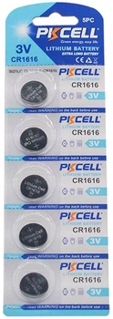Батарейка литиевая PkCell CR1616 5 шт PC/CR1616)