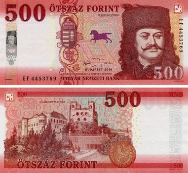 Банкнота Венгрия 500 форинтов 2018 UNC (PW202)
