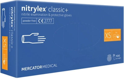 Перчатки Mercator Medical NITRYLEX BASIC одноразовые нитриловые 100шт. Все Размеры