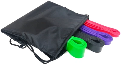 Резиновые петли YogaLife 2-65 кг YL-NR-2-65-4 (набор из 4 шт для фитнеса, тренировок, подтягиваний, резина тренировочная для турника, резинка-эспандер)