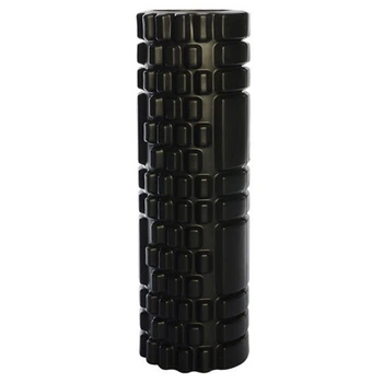 Массажный ролик YogaLife Compact 30х10 см черный (роллер, валик, цилиндр для МФР и йоги, массажер для спины, ног, рук, шеи) YL-CM30BK