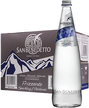 Упаковка мінеральної газованої води San Benedetto Prestige 1 л х 12 пляшок (8001620001295)