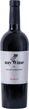 Вино My Wine by Eduard Gorodetsky Мерло ординарне столове червоне сухе 0.75 л 13% (4820004385448)