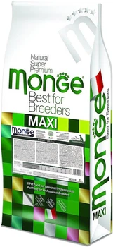Сухий корм Monge Dog Maxi Adult для дорослих собак великих і дуже великих порід зі смаком курки та рису